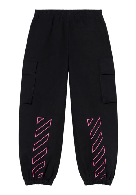 Pantalone bambina nero in cotone OFF WHITE | CF005F5F0011032/MANERO